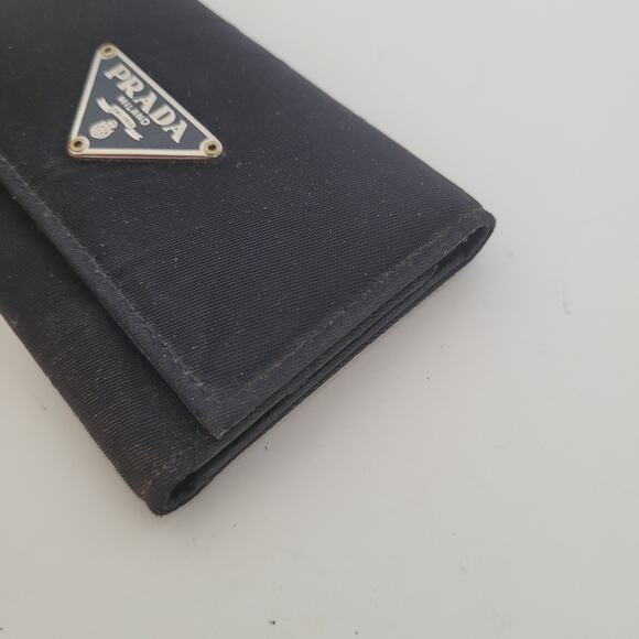 Authentic Tessuto Nero Prada Multicles Key Holder Hooks Case Black Small Wallet - Picture 10 of 11